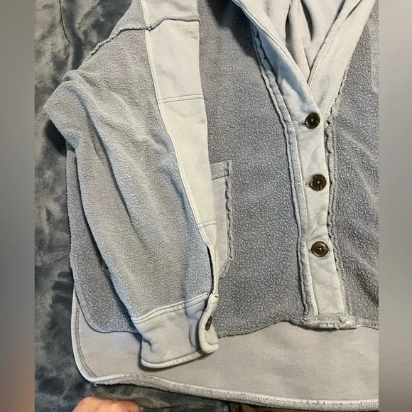 Free People Jordan Oversized Blue Jacket - Picture 3 of 12